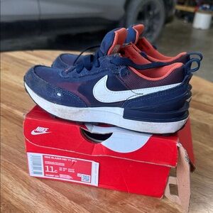 Nike Kids'‎ Navy and Orange Sneakers